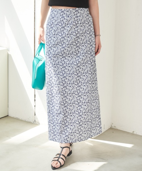 Aunt Marie's(アントマリーズ)の「フラワープリントスカート(スカート・レディース・ネイビー/ライトグリーン・FREE)」の15枚目の写真