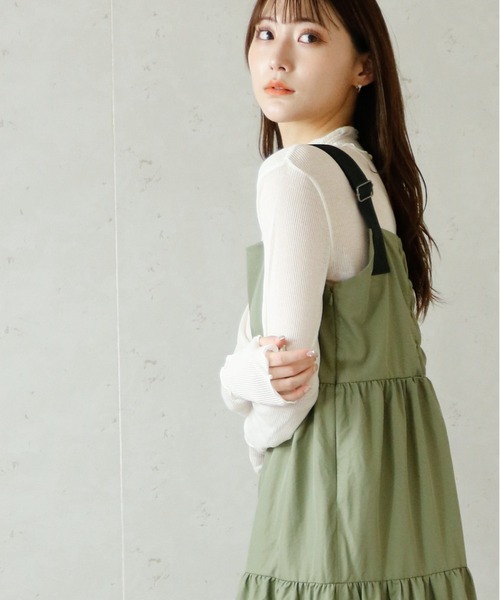 Per sist ence(パーシエンス)の「Per sist ence/パーシエンス シアーリブハイネックメロープルオーバー(Tシャツ/カットソー・レディース・ブラック/ベージュ/アイボリー・FREE)」の5枚目の写真