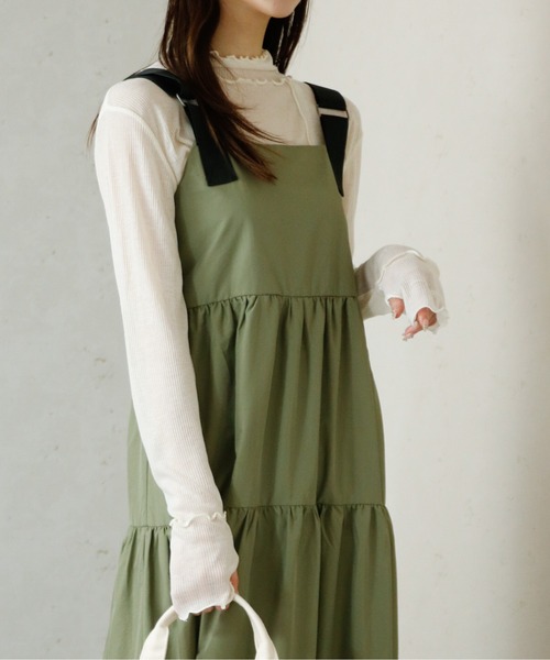 Per sist ence(パーシエンス)の「Per sist ence/パーシエンス シアーリブハイネックメロープルオーバー(Tシャツ/カットソー・レディース・ブラック/ベージュ/アイボリー・FREE)」の11枚目の写真