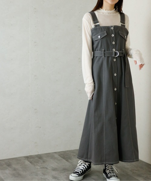 Per sist ence(パーシエンス)の「Per sist ence/パーシエンス シアーリブハイネックメロープルオーバー(Tシャツ/カットソー・レディース・ブラック/ベージュ/アイボリー・FREE)」の16枚目の写真