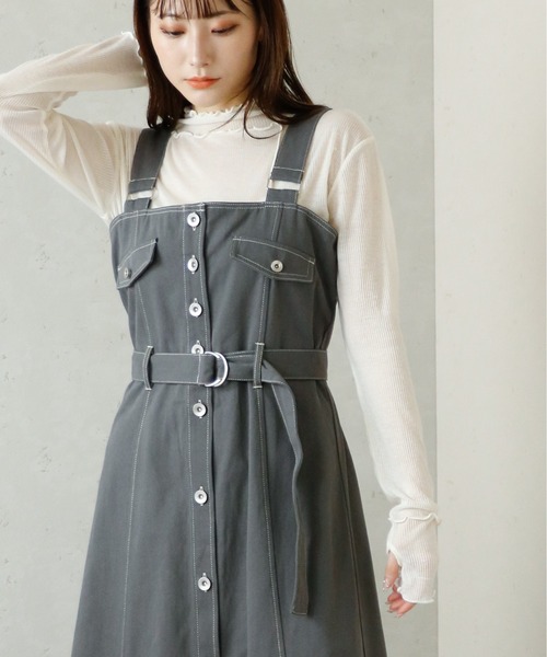Per sist ence(パーシエンス)の「Per sist ence/パーシエンス シアーリブハイネックメロープルオーバー(Tシャツ/カットソー・レディース・ブラック/ベージュ/アイボリー・FREE)」の17枚目の写真