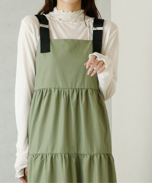 Per sist ence(パーシエンス)の「Per sist ence/パーシエンス シアーリブハイネックメロープルオーバー(Tシャツ/カットソー・レディース・ブラック/ベージュ/アイボリー・FREE)」の12枚目の写真