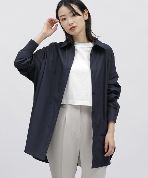 LAKOLE（ラコレ）の「BIGシルエットシャツ / 190563（シャツ/ブラウス・レディース・オフホワイト/ネイビー/ブルー・SMALL/MEDIUM）」の2枚目の写真