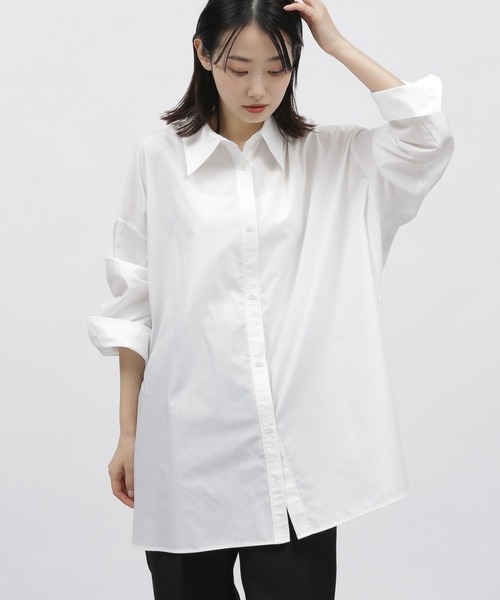 LAKOLE（ラコレ）の「BIGシルエットシャツ / 190563（シャツ/ブラウス・レディース・オフホワイト/ネイビー/ブルー・SMALL/MEDIUM）」の5枚目の写真