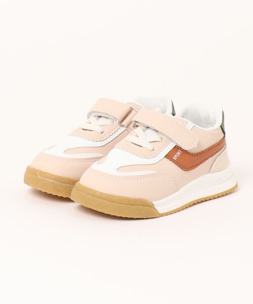 Bambin（ボンバン）の「【 Bambin / ボンバン 】 配色 デザイン キッズ スニーカー（スニーカー・キッズ・ベージュ/ブラック/グリーン・15 /16/17/18）」の8枚目の写真