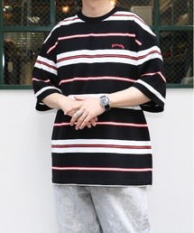 NutmegMills | NUTMEG MILLS /ナツメグミルズ EMB BORDER CREW TEE 刺繍ボーダークルーTEE(Tシャツ/カットソー)