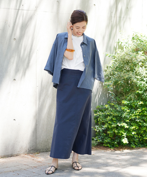 IENA（イエナ）の「【ATON/エイトン】FRESCA SINGLE JERSEY TANK TOP / タンクトップ（タンクトップ・レディース・チャコールグレー/ホワイト/ウッド/グリーン・FREE）」の10枚目の写真