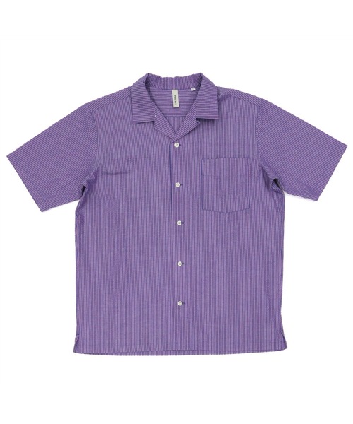 Pitta Re:)（ピッタリ）の「オープンカラー半袖カジュアルシャツ（シャツ/ブラウス・メンズ・パープル・S/M/L/LL）」の9枚目の写真