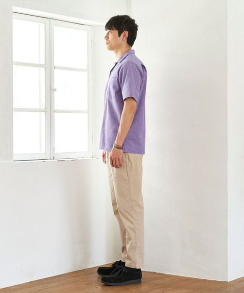 Pitta Re:)（ピッタリ）の「オープンカラー半袖カジュアルシャツ（シャツ/ブラウス・メンズ・パープル・S/M/L/LL）」の7枚目の写真