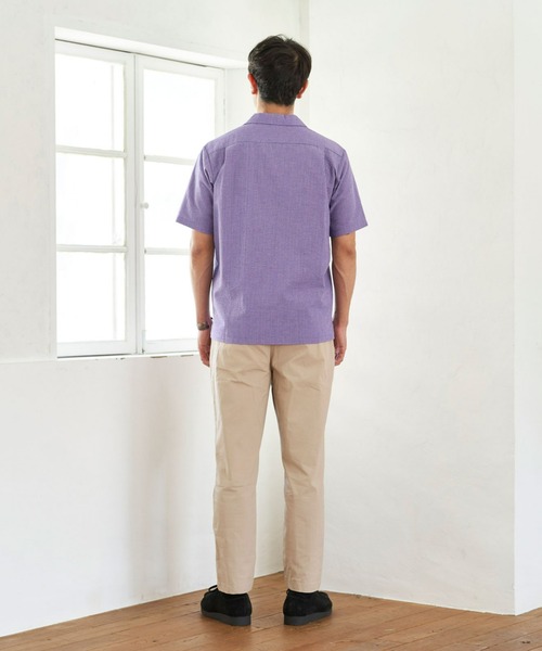 Pitta Re:)（ピッタリ）の「オープンカラー半袖カジュアルシャツ（シャツ/ブラウス・メンズ・パープル・S/M/L/LL）」の8枚目の写真