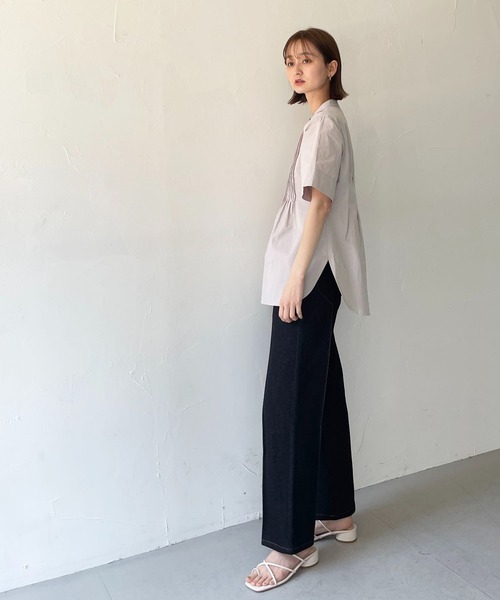 CLEIO（クレイオ）の「【CLEIO】ピンタックシェイプシャツ（シャツ/ブラウス・レディース・オフホワイト/ライトグレー/ベージュ・FREE）」の14枚目の写真