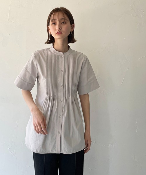 CLEIO（クレイオ）の「【CLEIO】ピンタックシェイプシャツ（シャツ/ブラウス・レディース・オフホワイト/ライトグレー/ベージュ・FREE）」の20枚目の写真