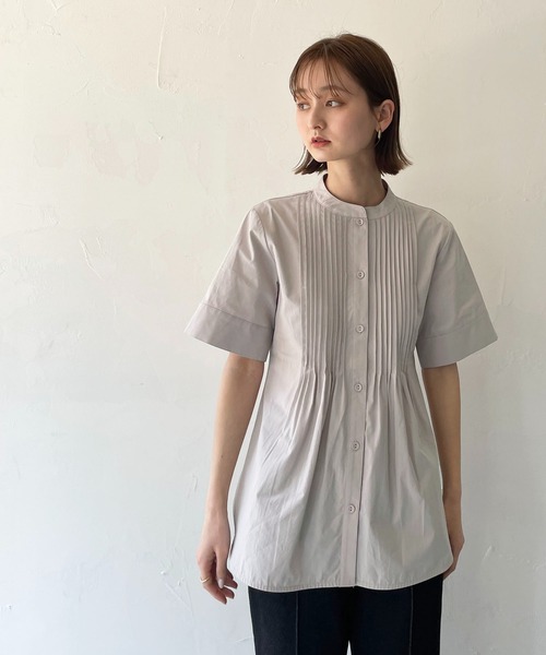 CLEIO（クレイオ）の「【CLEIO】ピンタックシェイプシャツ（シャツ/ブラウス・レディース・オフホワイト/ライトグレー/ベージュ・FREE）」の13枚目の写真