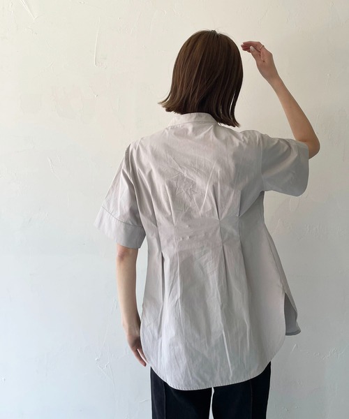 CLEIO（クレイオ）の「【CLEIO】ピンタックシェイプシャツ（シャツ/ブラウス・レディース・オフホワイト/ライトグレー/ベージュ・FREE）」の7枚目の写真