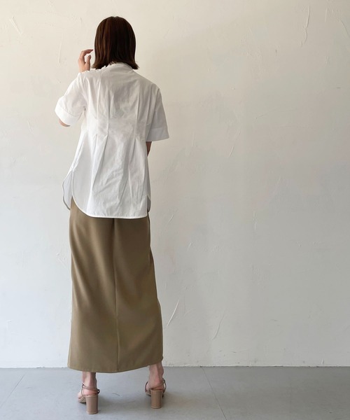 CLEIO（クレイオ）の「【CLEIO】ピンタックシェイプシャツ（シャツ/ブラウス・レディース・オフホワイト/ライトグレー/ベージュ・FREE）」の19枚目の写真