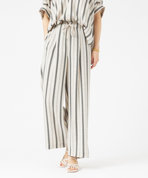 qualite | 【セットアップ対応】リネンライクストライプワイドパンツ(その他パンツ)