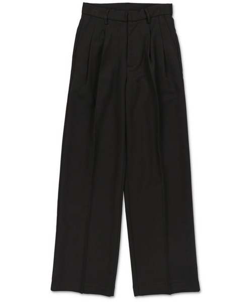 SPINNS（スピンズ）の「ハイウエストデザイン ストレートパンツ（スラックス・レディース・チャコール/ブラック・S/M）」の12枚目の写真