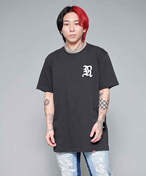 RAZZIS（ラズ）の「『RAZZIS/ラズイズ』Rロゴサガラワッペンバックプリント半袖Tシャツ （Tシャツ/カットソー・メンズ・ブラウン/ホワイト/チャコールグレー・M/L/XL）」の4枚目の写真