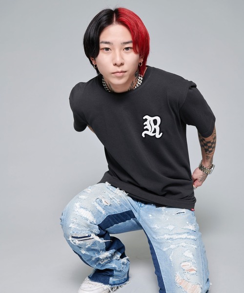 RAZZIS（ラズ）の「『RAZZIS/ラズイズ』Rロゴサガラワッペンバックプリント半袖Tシャツ （Tシャツ/カットソー・メンズ・ブラウン/ホワイト/チャコールグレー・M/L/XL）」の7枚目の写真