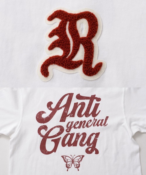 RAZZIS（ラズ）の「『RAZZIS/ラズイズ』Rロゴサガラワッペンバックプリント半袖Tシャツ （Tシャツ/カットソー・メンズ・ブラウン/ホワイト/チャコールグレー・M/L/XL）」の12枚目の写真
