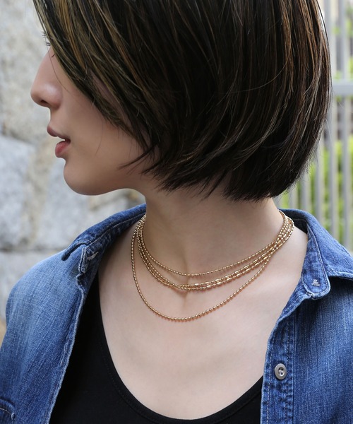 colleca la（コレカラ）の「マルチロングチェーンネックレス（ネックレス・レディース・シルバー/ゴールド・ﾌﾘ-）」の8枚目の写真
