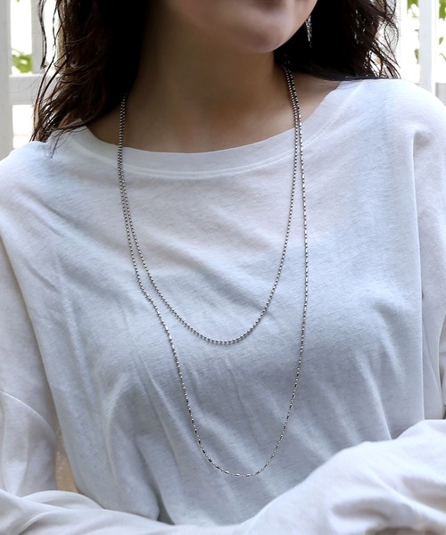 colleca la（コレカラ）の「マルチロングチェーンネックレス（ネックレス・レディース・シルバー/ゴールド・ﾌﾘ-）」の3枚目の写真