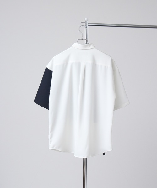 アシンメトリーベルテッド オーバーサイズ フェイクレイヤード