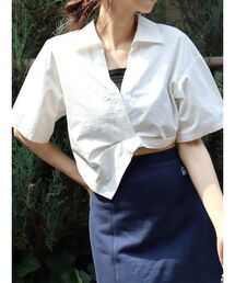 EVRIS | デザインウエストクロップドシャツ(シャツ/ブラウス)