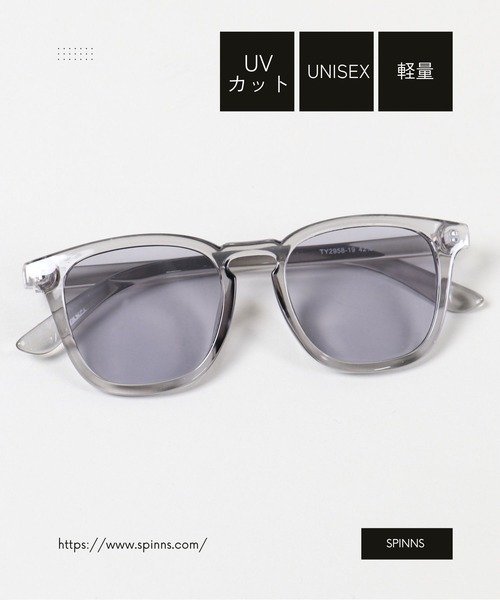 SPINNS(スピンズ)の「カラーレンズ ボストンサングラス/UVカット/ユニセックス(サングラス・メンズ・ブラウン系その他/グレー系その他/ブラック×グリーン/ブラック×ブルー・ONESIZE)」の3枚目の写真