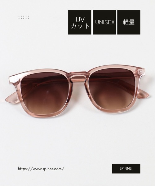 SPINNS(スピンズ)の「カラーレンズ ボストンサングラス/UVカット/ユニセックス(サングラス・メンズ・ブラウン系その他/グレー系その他/ブラック×グリーン/ブラック×ブルー・ONESIZE)」の4枚目の写真