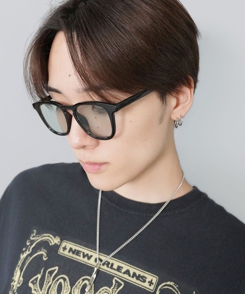 SPINNS（スピンズ）の「カラーレンズ ボストンサングラス/UVカット/ユニセックス（サングラス・メンズ・ブラウン系その他/グレー系その他/ブラック×グリーン/ブラック×ブルー・ONESIZE）」の11枚目の写真