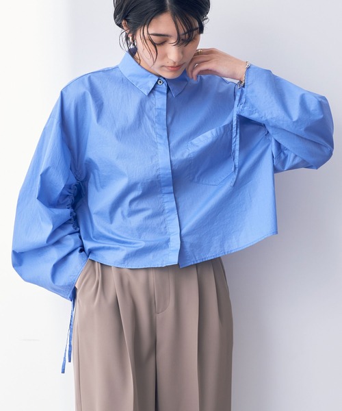 グランド牧場 セレクトセール Vinドロストデザインクロップドシャツ トップス