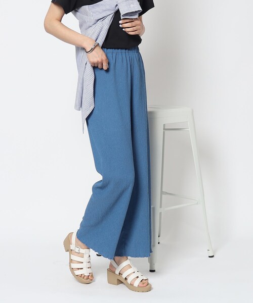 Cutie Blonde（キューティーブロンド）の「◆【セットアップ可】さらっと軽やか イージーパンツ（その他パンツ・レディース・ブルー/ブラウン系その他/ブラック・01/02/03）」の3枚目の写真