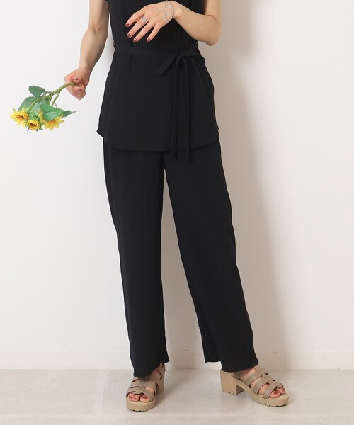 Cutie Blonde（キューティーブロンド）の「◆【セットアップ可】さらっと軽やか イージーパンツ（その他パンツ・レディース・ブルー/ブラウン系その他/ブラック・01/02/03）」の4枚目の写真