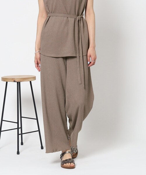 Cutie Blonde（キューティーブロンド）の「◆【セットアップ可】さらっと軽やか イージーパンツ（その他パンツ・レディース・ブルー/ブラウン系その他/ブラック・01/02/03）」の12枚目の写真