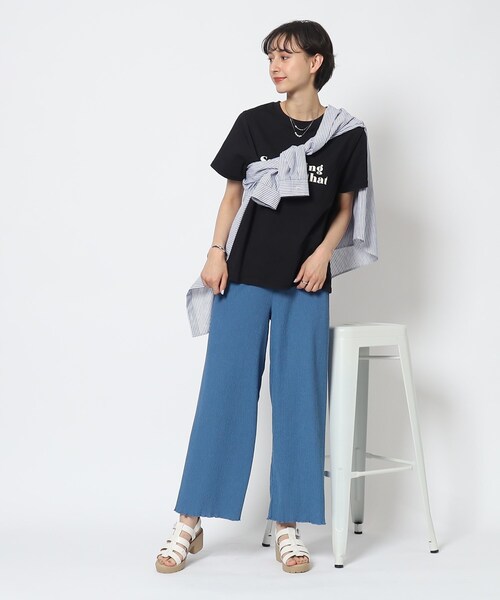 Cutie Blonde（キューティーブロンド）の「◆【セットアップ可】さらっと軽やか イージーパンツ（その他パンツ・レディース・ブルー/ブラウン系その他/ブラック・01/02/03）」の21枚目の写真