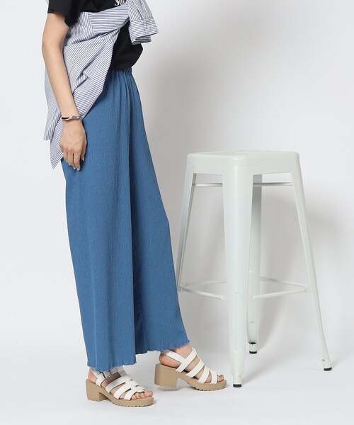 Cutie Blonde（キューティーブロンド）の「◆【セットアップ可】さらっと軽やか イージーパンツ（その他パンツ・レディース・ブルー/ブラウン系その他/ブラック・01/02/03）」の13枚目の写真