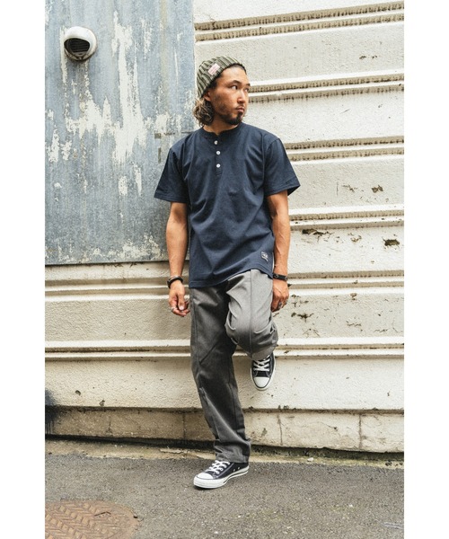 BIG MIKE(ビッグマイク)の「BIG MIKE ビックマイク classic henry neck ss tee クラシックヘンリーネックTシャツ //// 102328530(Tシャツ/カットソー・メンズ・ブルー系その他/ナチュラル/ネイビー/オリーブ/スミクロ/ヘザーグレー・XX-LARGE/X-LARGE/LARGE/MEDIUM)」の14枚目の写真