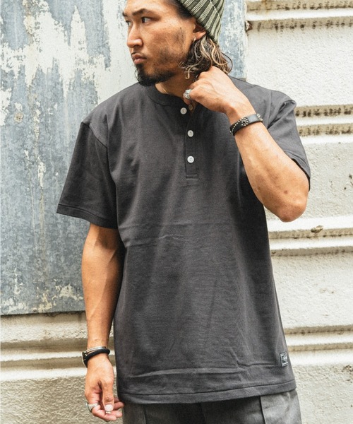 BIG MIKE(ビッグマイク)の「BIG MIKE ビックマイク classic henry neck ss tee クラシックヘンリーネックTシャツ //// 102328530(Tシャツ/カットソー・メンズ・ブルー系その他/ナチュラル/ネイビー/オリーブ/スミクロ/ヘザーグレー・XX-LARGE/X-LARGE/LARGE/MEDIUM)」の18枚目の写真
