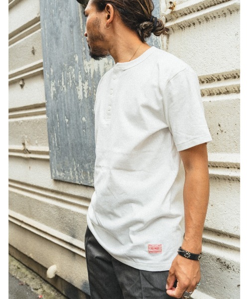 BIG MIKE(ビッグマイク)の「BIG MIKE ビックマイク classic henry neck ss tee クラシックヘンリーネックTシャツ //// 102328530(Tシャツ/カットソー・メンズ・ブルー系その他/ナチュラル/ネイビー/オリーブ/スミクロ/ヘザーグレー・XX-LARGE/X-LARGE/LARGE/MEDIUM)」の17枚目の写真