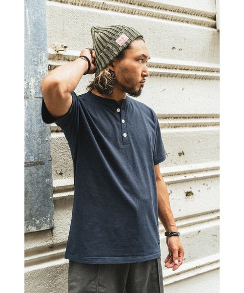 BIG MIKE(ビッグマイク)の「BIG MIKE ビックマイク classic henry neck ss tee クラシックヘンリーネックTシャツ //// 102328530(Tシャツ/カットソー・メンズ・ブルー系その他/ナチュラル/ネイビー/オリーブ/スミクロ/ヘザーグレー・XX-LARGE/X-LARGE/LARGE/MEDIUM)」の15枚目の写真