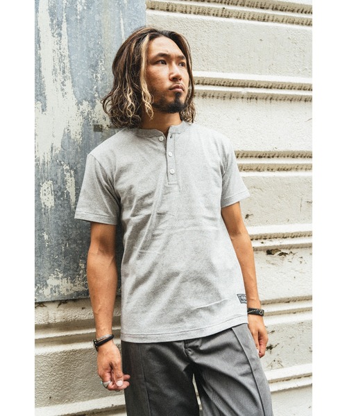 BIG MIKE(ビッグマイク)の「BIG MIKE ビックマイク classic henry neck ss tee クラシックヘンリーネックTシャツ //// 102328530(Tシャツ/カットソー・メンズ・ブルー系その他/ナチュラル/ネイビー/オリーブ/スミクロ/ヘザーグレー・XX-LARGE/X-LARGE/LARGE/MEDIUM)」の16枚目の写真
