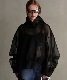 PRANK PROJECT | 【23AUTUMN先行予約商品】ダブルフェイスメッシュオーバーフーディ / Double Face Mesh Over Hoodie(パーカー)