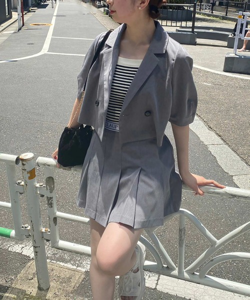 one after another NICE CLAUP(ワンアフターアナザーナイスクラップ)の「ロゴテーププリーツミニスカパン/セットアップアイテムあり(その他パンツ・レディース・アイボリー/ベージュ/ブラック/杢グレー・FREE)」の20枚目の写真