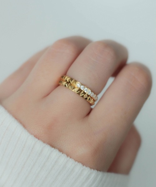 ebine（エビネ）の「Eternity Studs Ring　金属アレルギー対応 サージカルステンレス（リング・レディース・シルバー/ゴールド/ピンクゴールド・13号/7号/9号/16号/11号）」の12枚目の写真