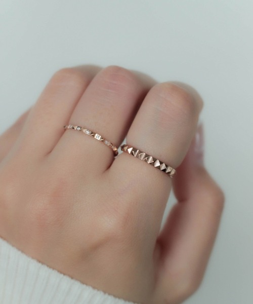 ebine（エビネ）の「Eternity Studs Ring　金属アレルギー対応 サージカルステンレス（リング・レディース・シルバー/ゴールド/ピンクゴールド・13号/7号/9号/16号/11号）」の14枚目の写真