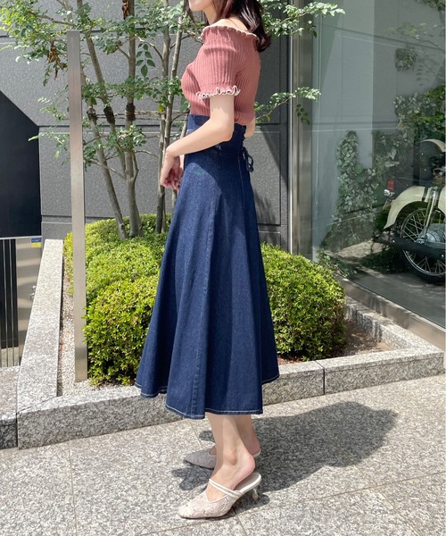 one way（ワンウェイ）の「フリルオフショルリブニット（Tシャツ/カットソー・レディース・アイボリー/ブラック/ブラウン/ピンク・FREE）」の21枚目の写真