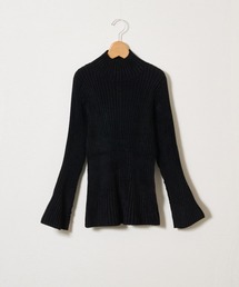モールヤーンワイドリブニットプルオーバー