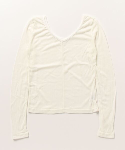 FREE STYLISTS(フリー スタイリスト)の「YUGA_YGMC Vネック ロングTシャツ+タンクトップ レイヤードセットアップ(アンサンブル・レディース・ブラック/カーキ/オフホワイト・FREE)」の4枚目の写真