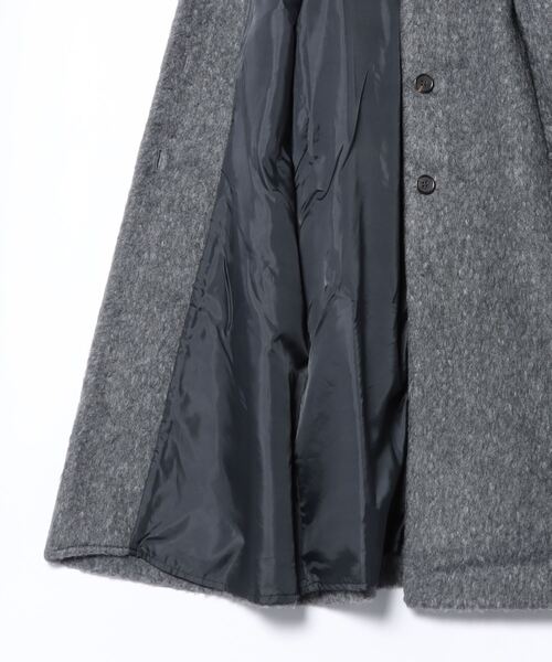 RANAN（ラナン）の「シャギーステンカラーロングコート（ステンカラーコート・レディース・アイボリー/チャコールアッシュ・M/LL/L）」の17枚目の写真